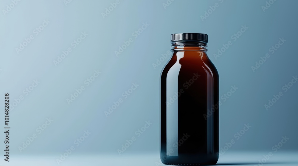 Coffee Bottle Mockup with Dark Brew Liquid Coffee Bottle Mockup with Dark Brew Liquid