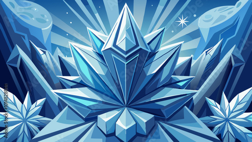 Magnified Intricate Ice Crystals. Perfect for: Christmas, Winter Solstice, Winter, Northern regions, Nature exhibitions