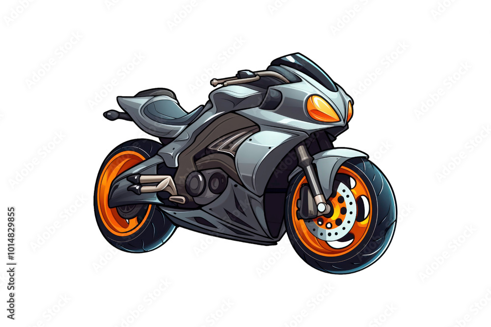 Motorcycle with chrome accents and a black seat. Suitable for showing off vintage motorcycles and motorbike themed designs. Generative AI Motorcycle with chrome accents and a black seat. Suitable for showing off vintage motorcycles and motorbike themed designs. Generative AI