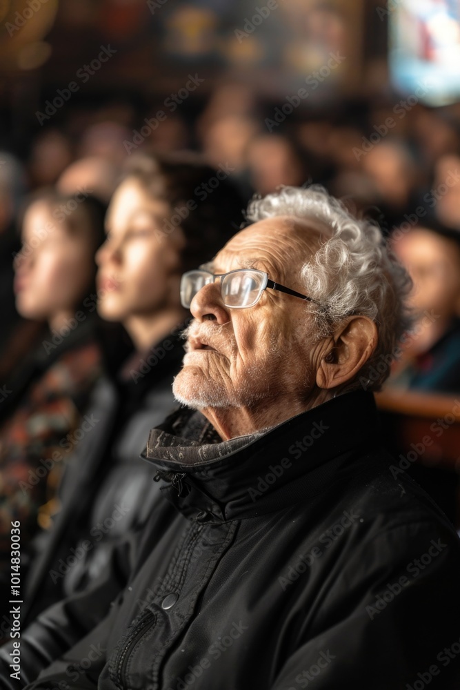 A person wearing glasses addresses an audience, possibly giving a presentation or making a speech A person wearing glasses addresses an audience, possibly giving a presentation or making a speech