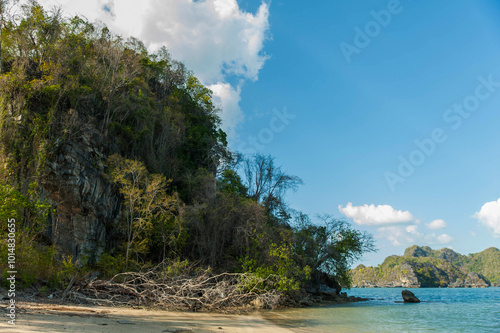 tropical island in the sea