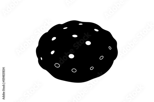 Cookie black icon vector, Cookies biscuit vector symbol