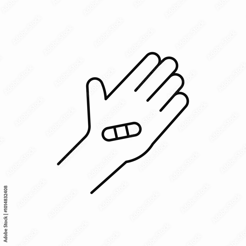 aid band for hand icon sign vector aid band for hand icon sign vector
