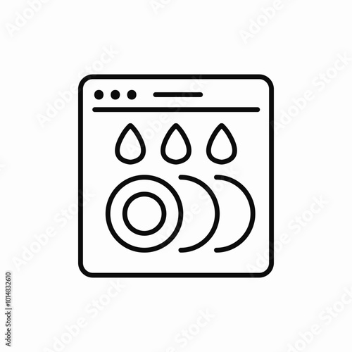 dish washer icon sign vector