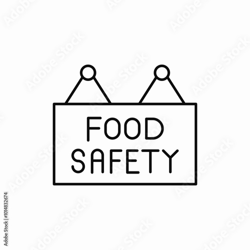 food safety board icon sign vector