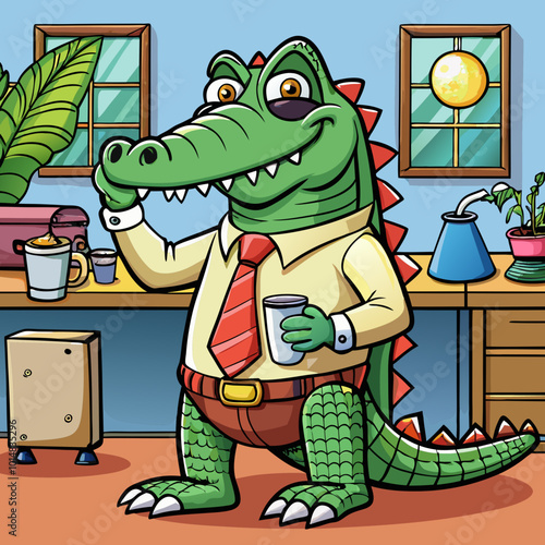 coffee with a crocodile