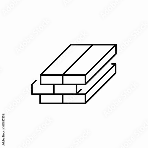 wooden wood board icon sign vector