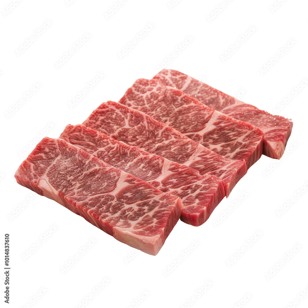 Premium Marbled Beef Cuts Ready for Culinary Preparation. Premium Marbled Beef Cuts Ready for Culinary Preparation.