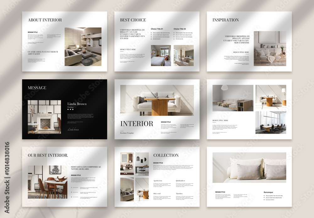 Interior Brochure Landscape Template Stock Template | Adobe Stock