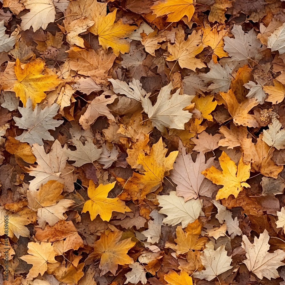autumnal leaves scattered on a forest floor autumnal leaves scattered on a forest floor