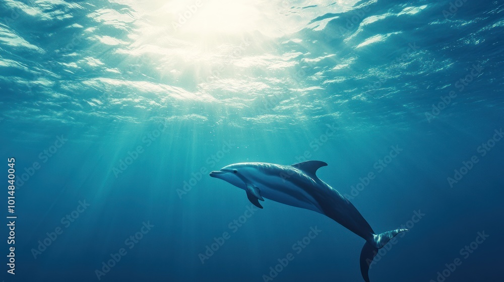 Dolphin Swimming Underwater Dolphin Swimming Underwater