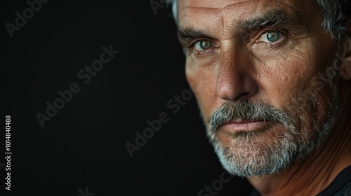 Portrait of a man with a beard, ideal for use in editorial or commercial projects