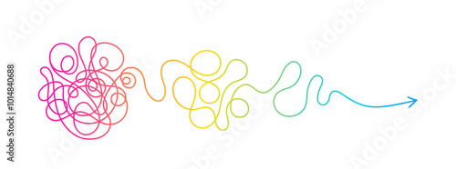 Unraveling tangled tangle. Complicated way, chaos