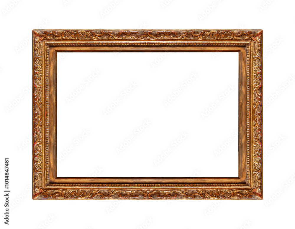 Antique picture frame isolated on white background. Antique picture frame isolated on white background.