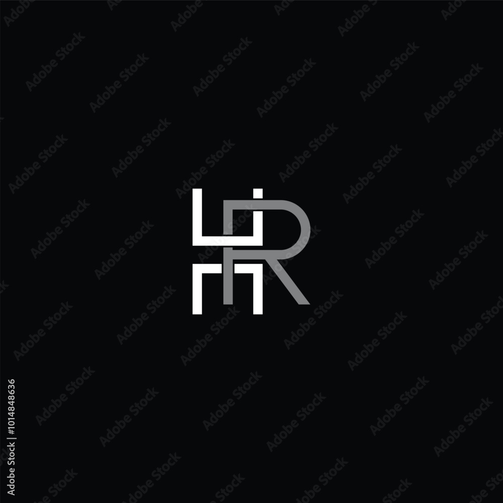 HR or RH abstract outstanding letter design. Awesome branding company different colors illustration logo. HR or RH abstract outstanding letter design. Awesome branding company different colors illustration logo.