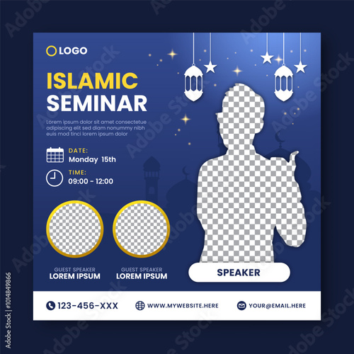 Islamic seminar social media template