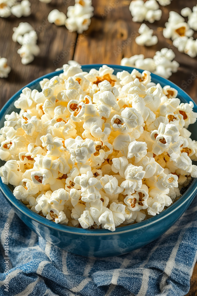 Freshly popped buttery popcorn in bowls, perfect for movie nights, snack time, party treats, and healthy food visuals, highlighting the crunchy texture and golden kernels Freshly popped buttery popcorn in bowls, perfect for movie nights, snack time, party treats, and healthy food visuals, highlighting the crunchy texture and golden kernels
