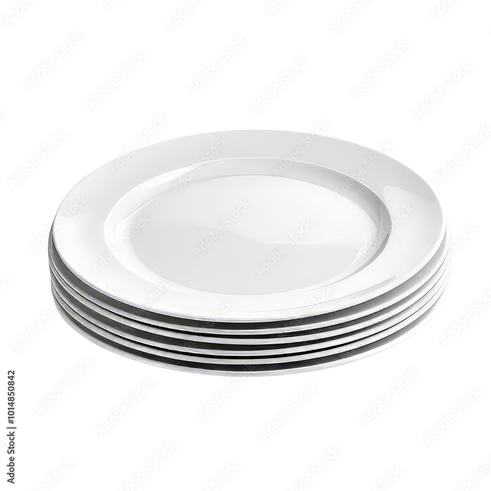 Stack of Clean, Simple Dinner Plates in a Neat Arrangement. Stack of Clean, Simple Dinner Plates in a Neat Arrangement.