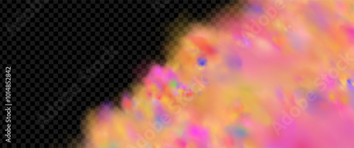 Background of an explosion of colorful smoke clouds.Multicolor fog with blue and yellow particles.Explosions of color powder.