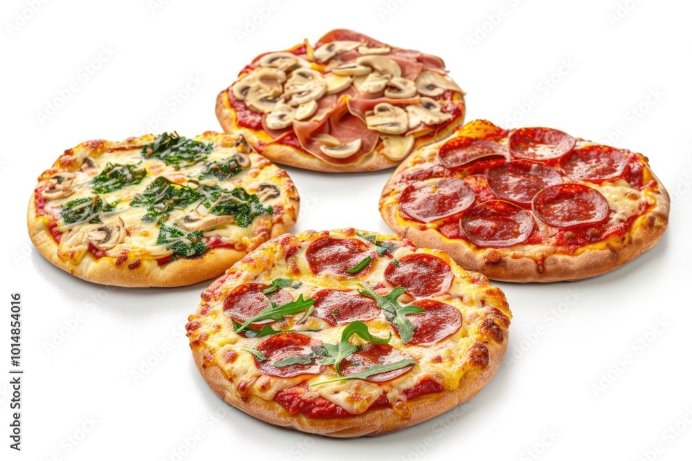 Three pizzas stacked on top of each other Three pizzas stacked on top of each other