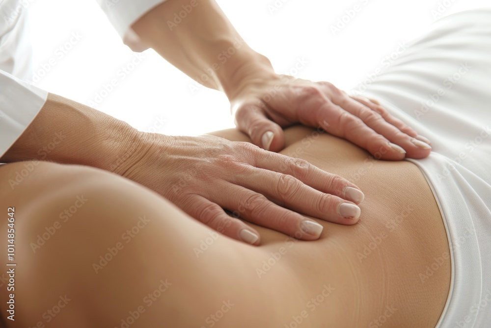 A person receiving a relaxing back massage at home or in a spa setting