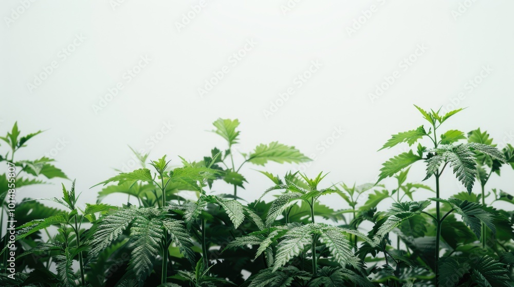 A lush and green grassy area with various types of plants growing amidst it A lush and green grassy area with various types of plants growing amidst it