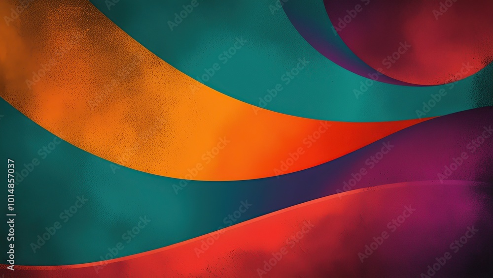 Retro green red orange abstract Stripe Pattern with Wave Retro green red orange abstract Stripe Pattern with Wave