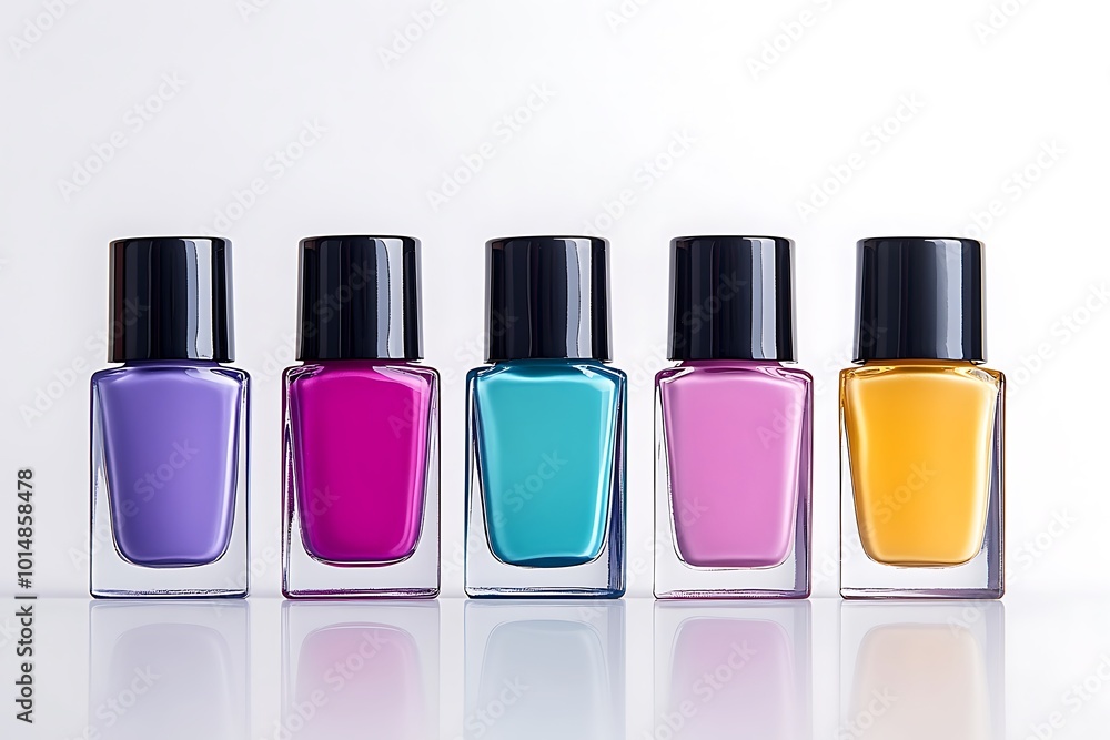 Colorful nail polish abstract closeup Colorful nail polish abstract closeup