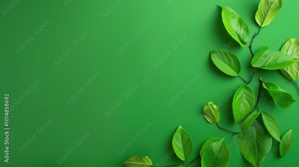 Flat Composition with Green Background - a fresh and modern visual. The flat composition on the green backdrop offers a stylish and inviting look Flat Composition with Green Background - a fresh and modern visual. The flat composition on the green backdrop offers a stylish and inviting look