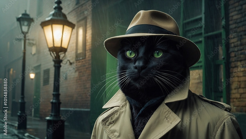 cat in the night