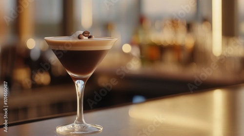 Wallpaper Mural Elegant Espresso Martini Cocktail in a Dimly Lit Bar Torontodigital.ca