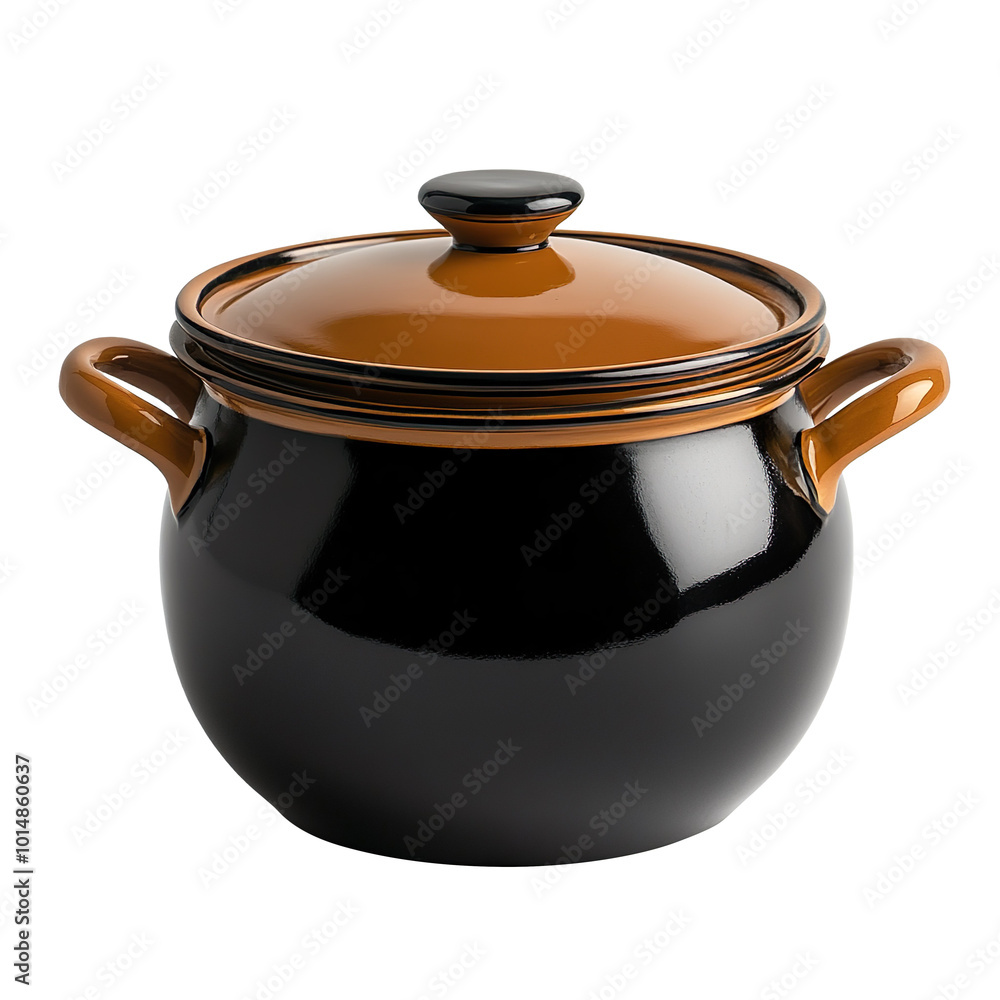 Enamel pot isolated on transparent background Enamel pot isolated on transparent background