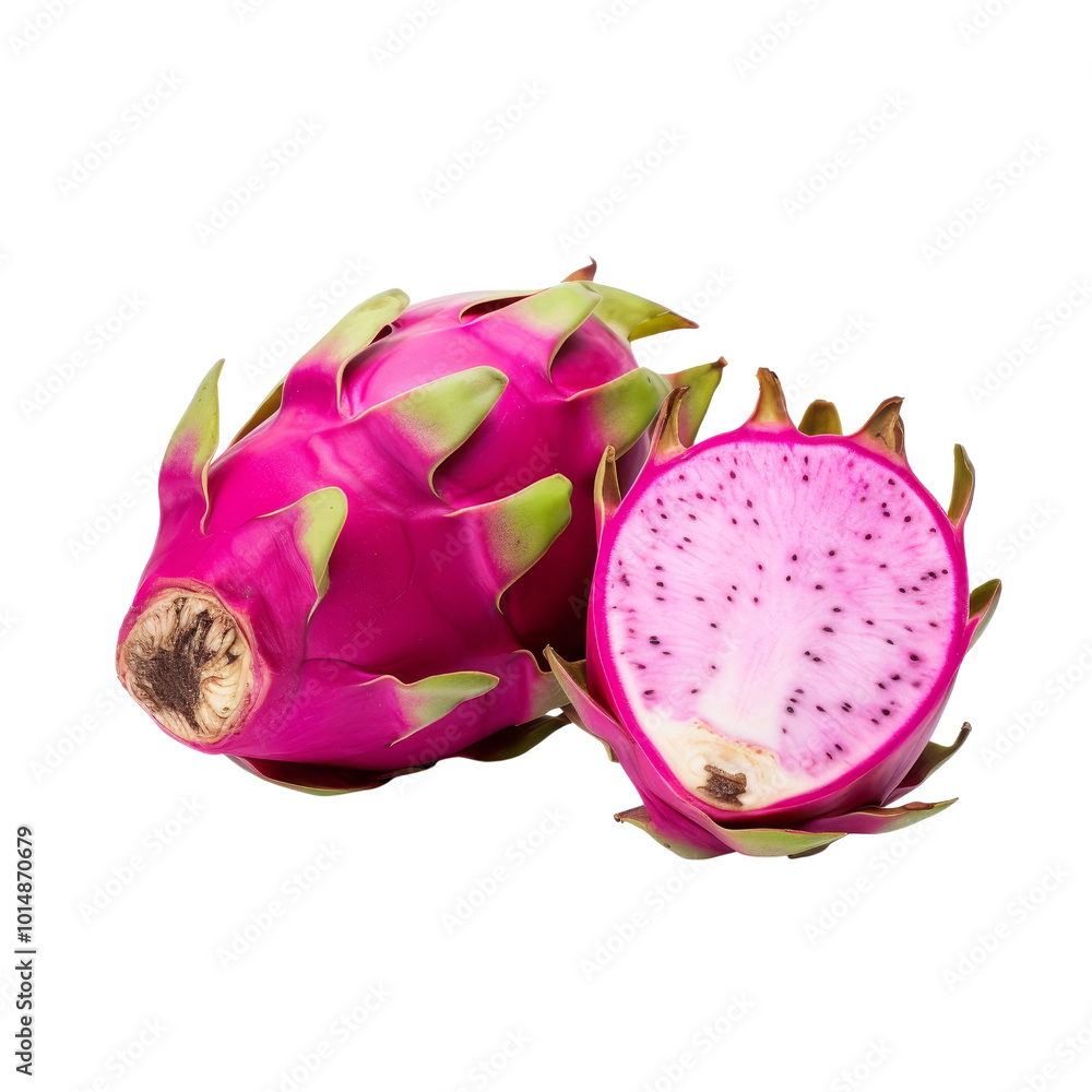 Vibrant Dragon Fruit Characterized by Its Unique Color and Texture Vibrant Dragon Fruit Characterized by Its Unique Color and Texture