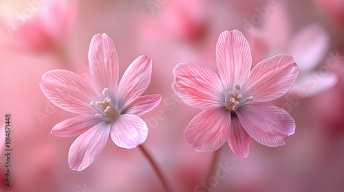 A close-up of tulbaghia blooms a soft, blurred background photo