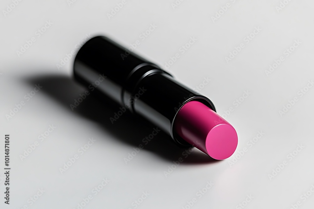 A glossy lipstick tube, isolated on a white background A glossy lipstick tube, isolated on a white background