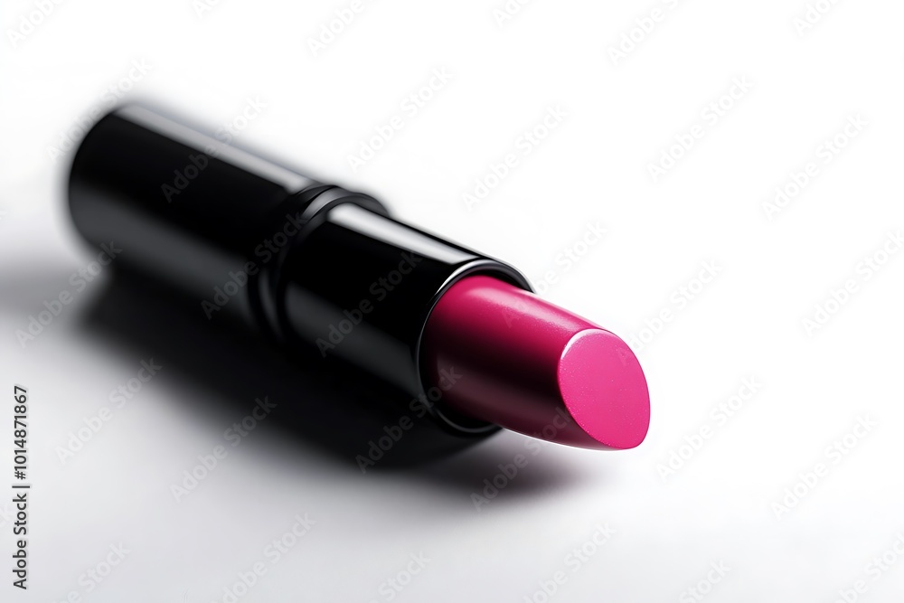 A glossy lipstick tube, isolated on a white background A glossy lipstick tube, isolated on a white background