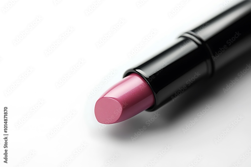 A glossy lipstick tube, isolated on a white background A glossy lipstick tube, isolated on a white background