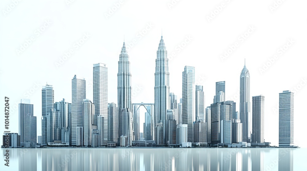 Kuala Lumpur Skyscrapers, Malaysia Depicted Kuala Lumpur Skyscrapers, Malaysia Depicted