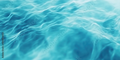 Abstract Water Waves in Turquoise Serenity