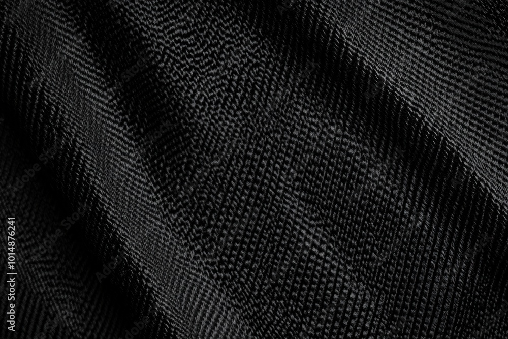 Textured Black Fabric Surface with Subtle Patterns Textured Black Fabric Surface with Subtle Patterns