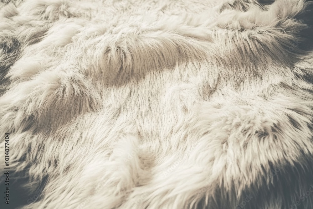 Textured White Fur Blanket Close-up Textured White Fur Blanket Close-up