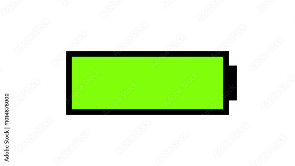 green or black icon battery on white backgroun. green or black icon battery on white backgroun.