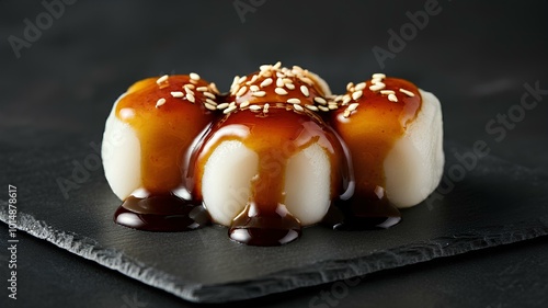 Japanese Mitarashi Dango, traditional Japanese sweets｜日本の伝統菓子、みたらし団子 photo