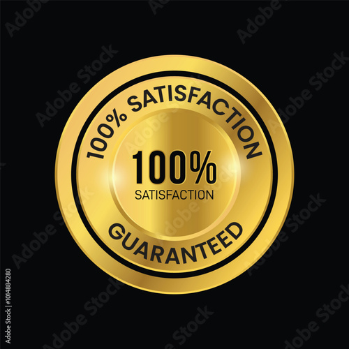 100% satisfaction guarantee vector icon 