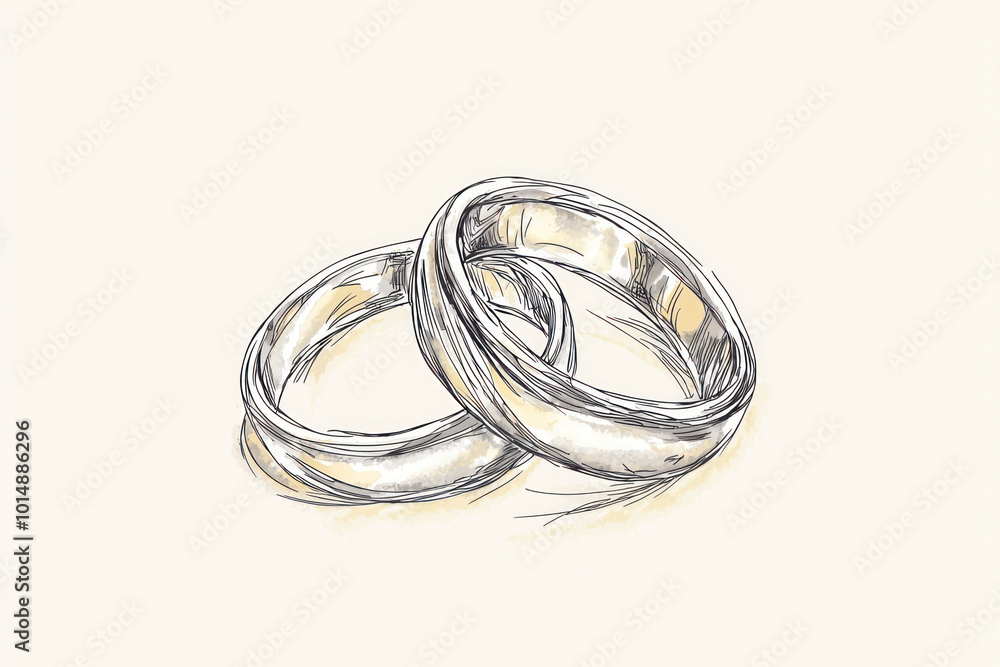 Wedding ring line art. Wedding ring line art.