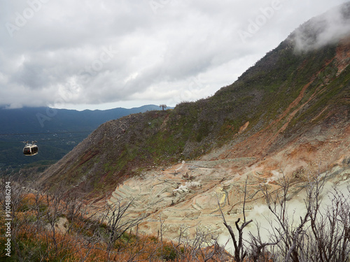 夏の箱根の観光名所大湧谷の風景 photo