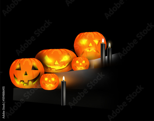 halloween pumkin scenary background
