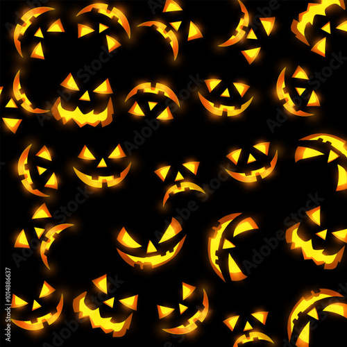 scary face pumking pattern design