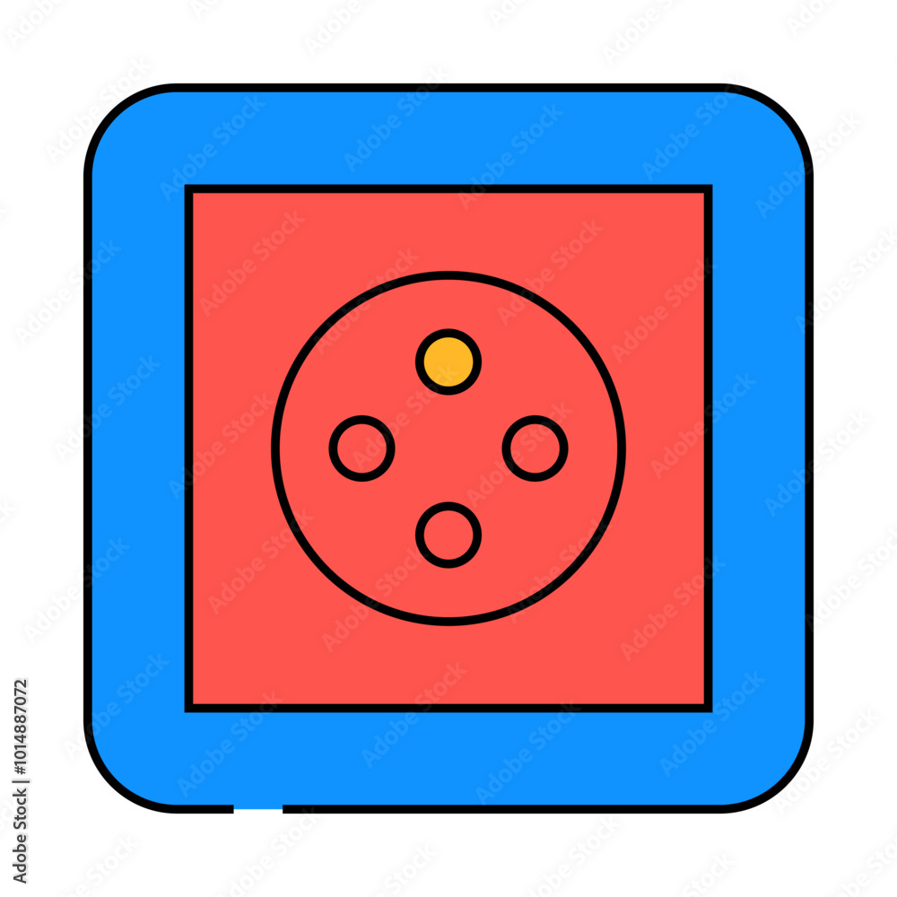 cee 7 5 socket line icon vector. cee 7 5 socket sign. isolated symbol illustration cee 7 5 socket line icon vector. cee 7 5 socket sign. isolated symbol illustration