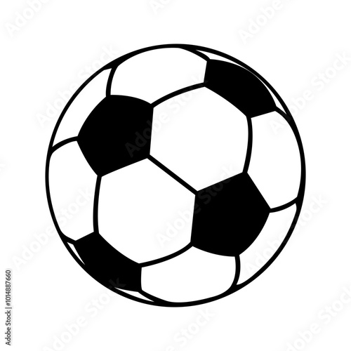 Soccer ball or football flat icon for sports apps and websites. Vector illustration.